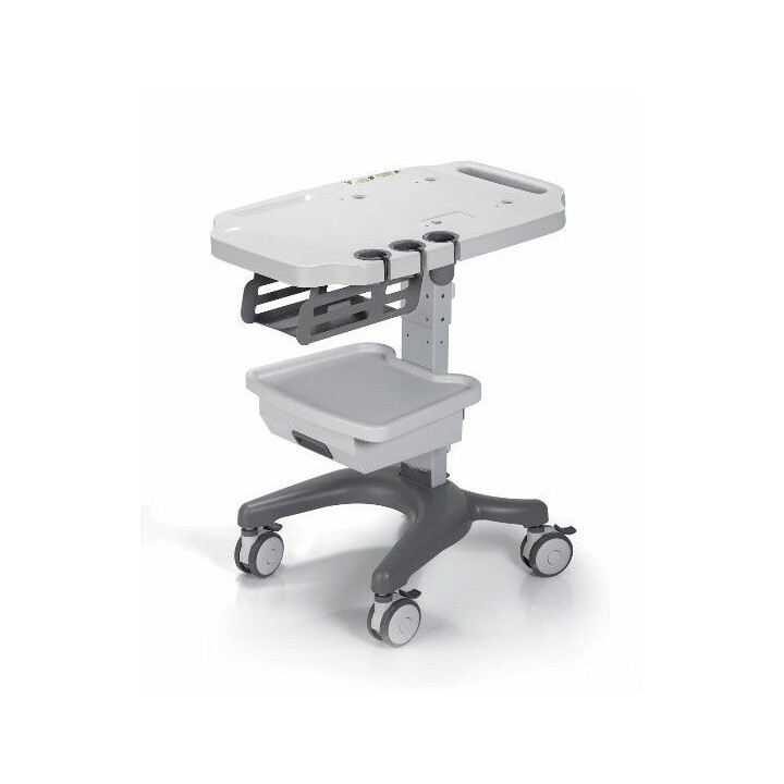 Lääketieteellinen EKG- ja ultraäänilaitekärry kahdella tasolla ABS-muovista