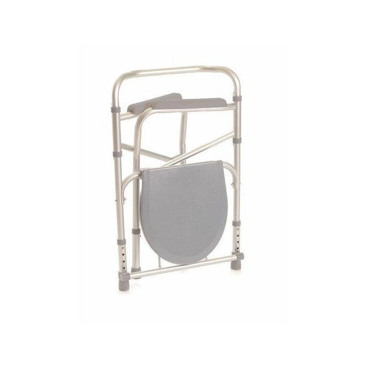 Säädettävä alumiininen suihkutuoli taitettavalla rakenteella ja liukumattomilla kumeilla