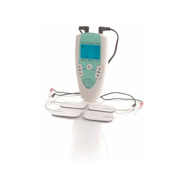 Digitaalinen TENS-laite kivunlievitykseen kahdella kanavalla ja 12 ohjelmalla