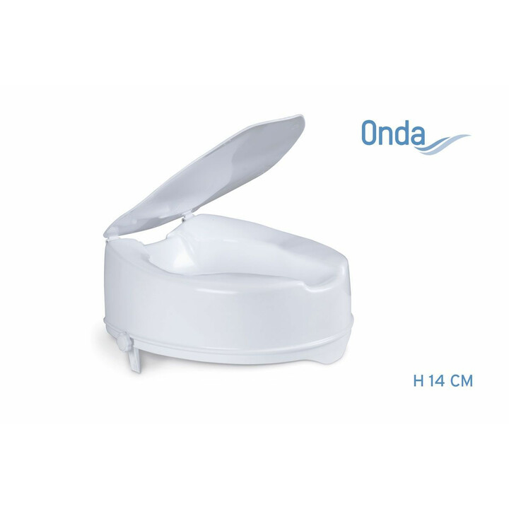 Korotettu wc-istuin sivutuilla 14 cm korkea 225 kg