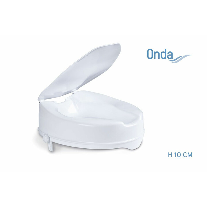 Korotettu wc-istuin sivutuilla 10 cm kylpyhuoneeseen