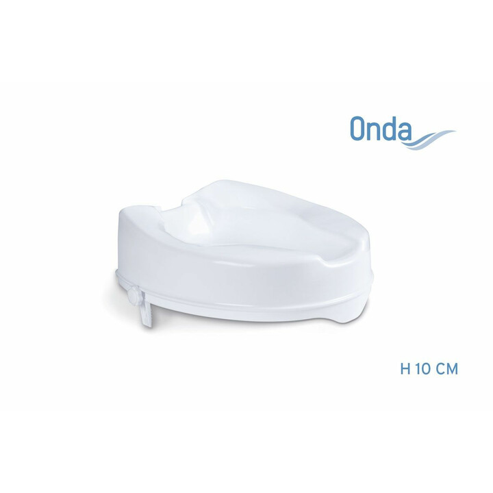 Korotettu wc-istuin sivutuilla 10 cm korkea tukeva istuinkoroke