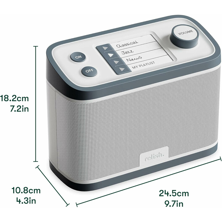 Helppokäyttöinen fm radio ja usb musiikkisoitin seniorille