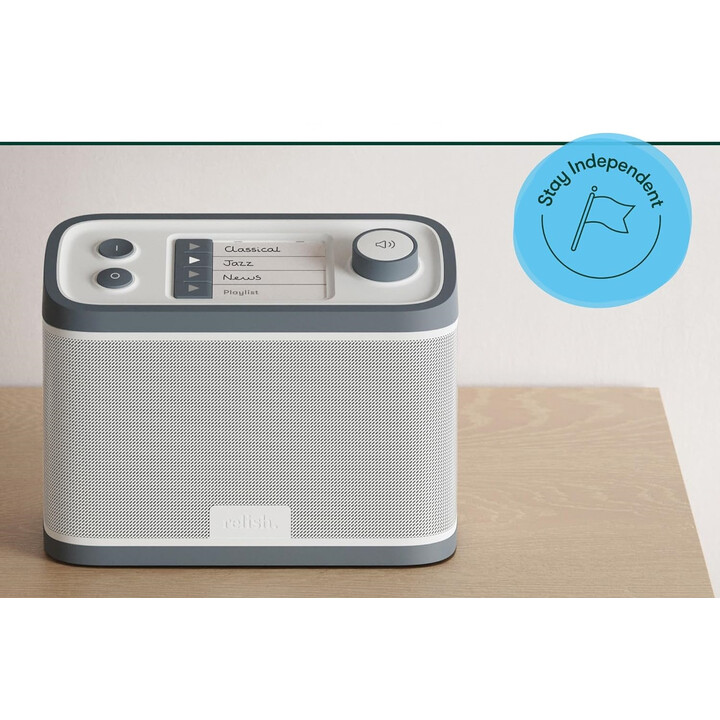 Helppokäyttöinen fm radio ja usb musiikkisoitin seniorille