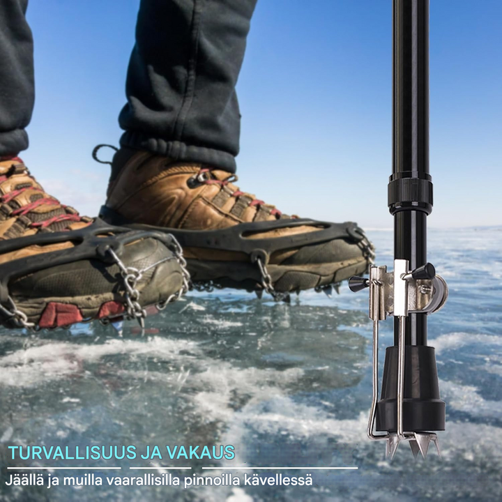 Taitettavat jääpiikit kepeille ja sauvoille