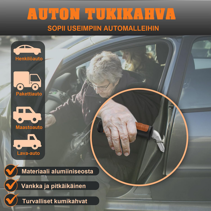 Auton tukikahva sisään- ja ulosnousuun