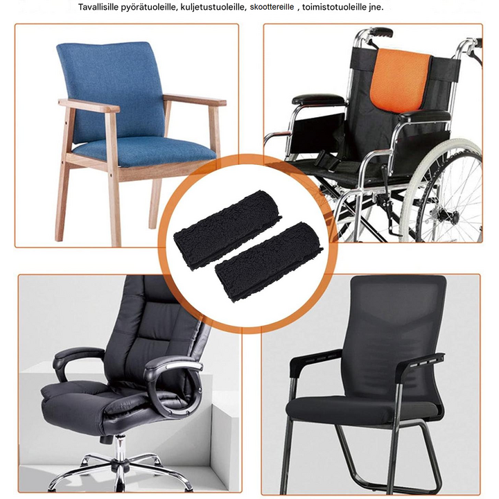 Pehmeät pyörätuolin käsinojasuojat lampaanvillavuorilla