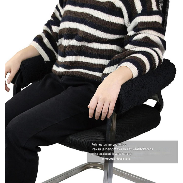 Pehmeät pyörätuolin käsinojasuojat lampaanvillavuorilla