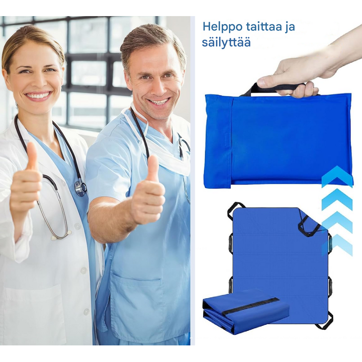 Kestävä siirtokangas vuoteesta siirtoon 8 kahvaa pestävä ja liukumaton