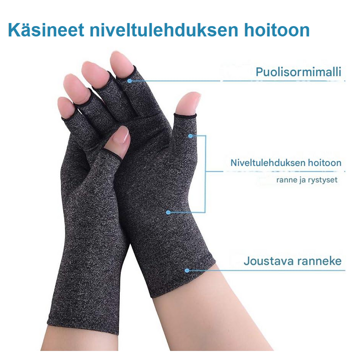 Kompressiokäsineet nivelrikon ja käsikipujen hoitoon