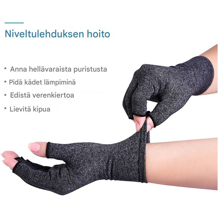 Kompressiokäsineet nivelrikon ja käsikipujen hoitoon