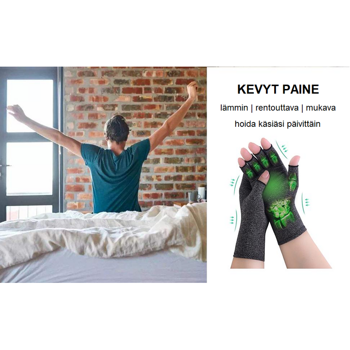 Kompressiokäsineet nivelrikon ja käsikipujen hoitoon