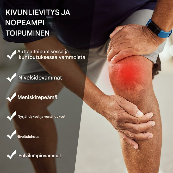 Säädettävä polvituki urheiluun ja nivelkipujen lievitykseen