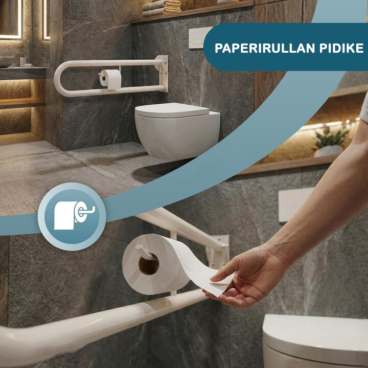 WC-istuimen tukikahva, seinäkiinnitteinen