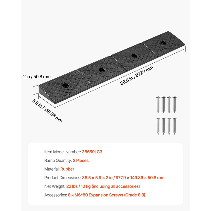 Kumikynnyssilta 2 kpl, 50,8 mm nostokorkeus, 15 t kantavuus, vedenpoistokanava, malli 38659LG3