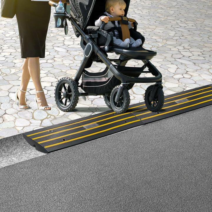 Kumiramppi 3 kpl C03, reunaluiska ajotielle, nousu 6,5 cm, kantavuus 15 t