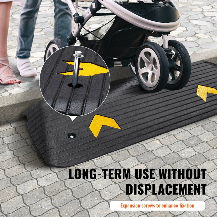 Kumirampkiila kynnysramppi 3,8 cm 15000 kg kantavuus luonnonkumi pyörätuolille ja skootterille