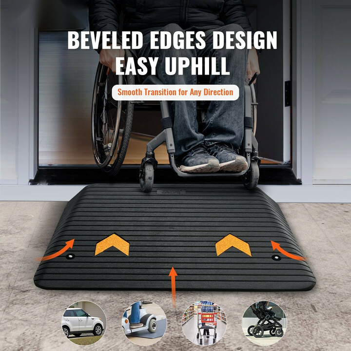 Kumirampkiila kynnysramppi 10,2 cm nousu 15 t kantavuus luonnonkumia B001