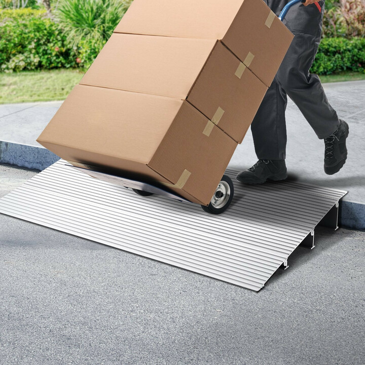 Alumiininen kynnysramppi 3 cm, kantavuus 362,8 kg, modulaarinen, pyörätuoleille ja skoottereille