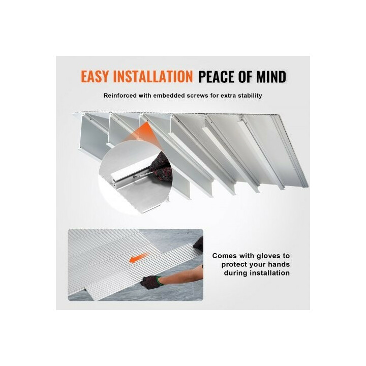 Kynnysramppi 12,7 cm modulaarinen alumiini 362,8 kg pyörätuoleille ja skoottereille