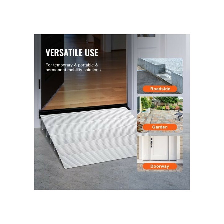 Kynnysramppi 12,7 cm modulaarinen alumiini 362,8 kg pyörätuoleille ja skoottereille