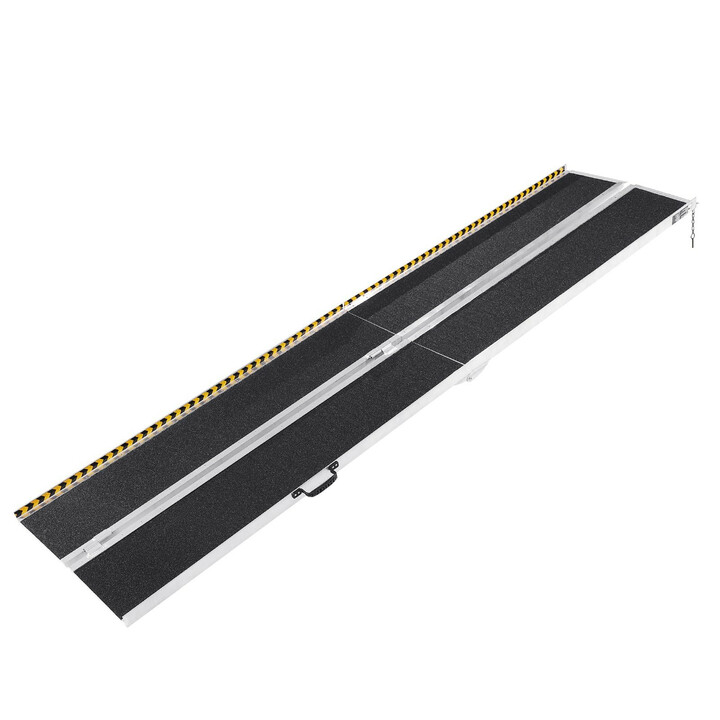 Taitettava pyörätuoliramppi 305 cm 363 kg alumiini liukuestepinta kynnyksille ja portaisiin