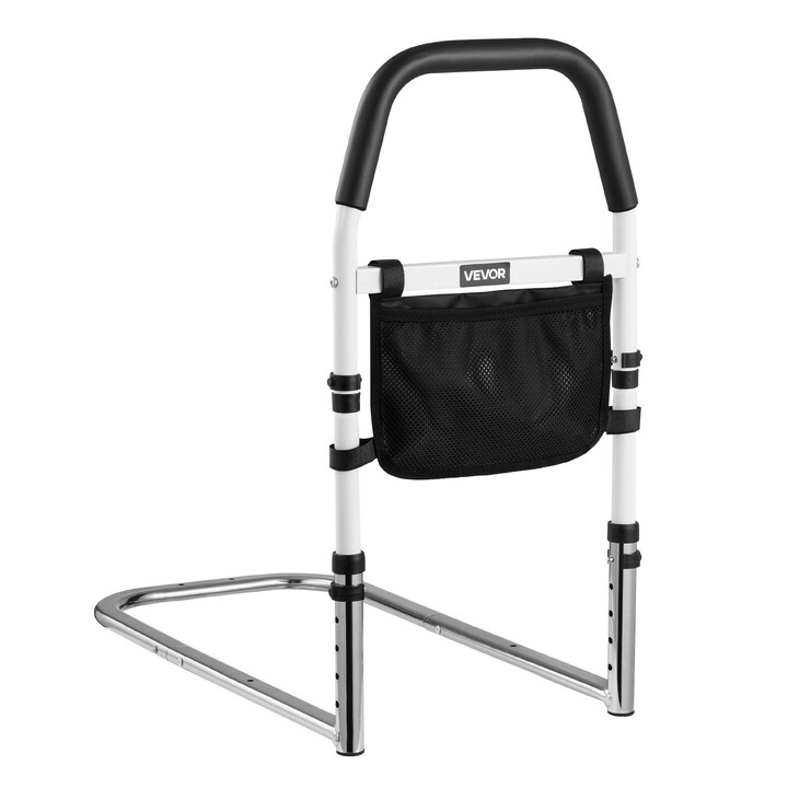 Säädettävä sängynlaita iäkkäille, hiiliteräsrunko, PU-kahva, kantavuus 136 kg