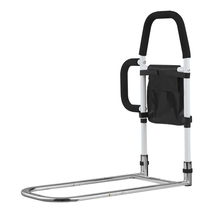 Säädettävä sängynlaita aikuisille, hiiliteräs, PU-kahva, max 136 kg, sopii king, queen, full ja twin -sängyille