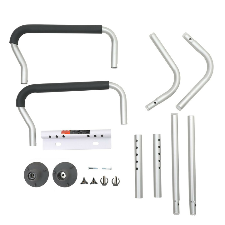 WC-turvakaide FBL900632, säädettävä leveys 450–550 mm ja korkeus 670–770 mm, alumiinia, max 136 kg, pehmustetut käsinojat