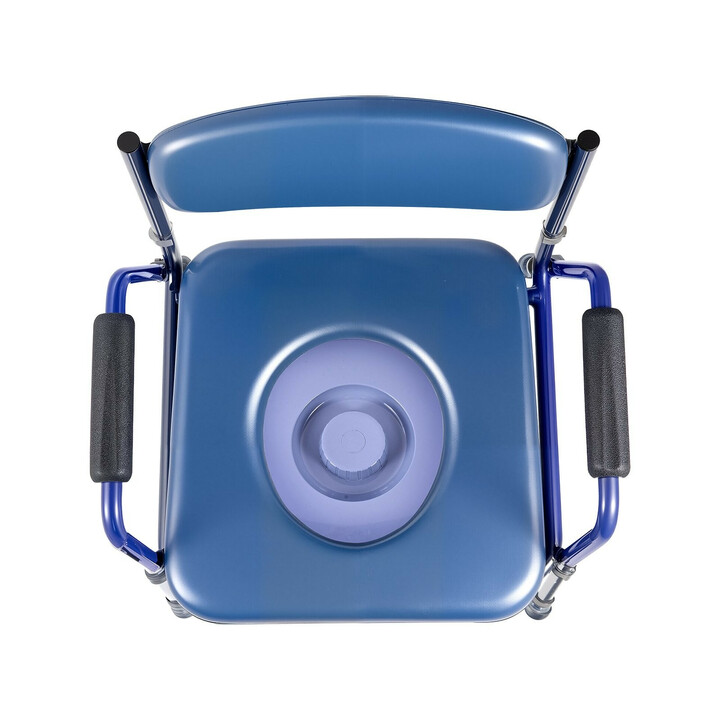 Yöpöytävessa 3-in-1 säädettävä pehmustetulla istuimella ja selkänojalla 5 l irrotettava ämpäri 181 kg kantavuus senioreille