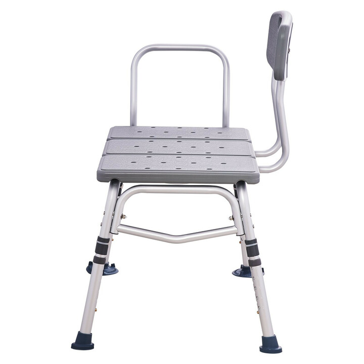 Kylpyammeen siirtopenkki FBL630239, säädettävä suihkutuoli käsinojalla ja käännettävällä selkänojalla, max 180 kg