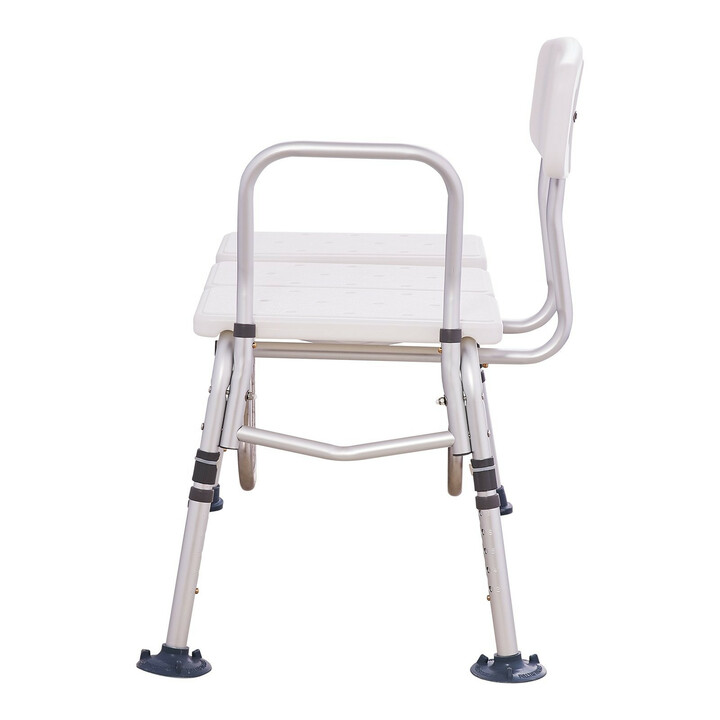 Ammeen siirtoistuin FBL630238, säädettävä kylpyammeen siirtymätuoli U-suihkuverhosuojalla, 180 kg kantavuus