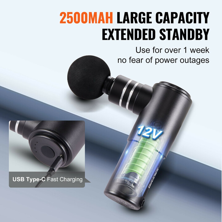 Hierontavasara syväkudoshierontaan BOOSTER MINI, 4 nopeustasoa, 4 hierontapäätä, 12V 2500mAh akku