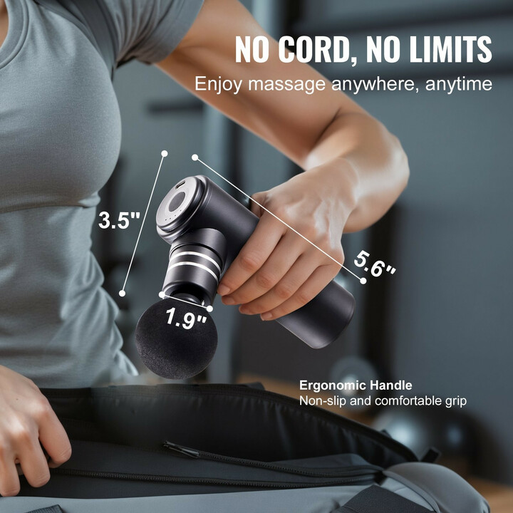 Hierontavasara syväkudoshierontaan BOOSTER MINI, 4 nopeustasoa, 4 hierontapäätä, 12V 2500mAh akku