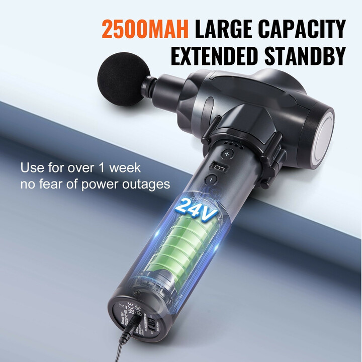 BOOSTER P2 PRO lihashuoltovasara 9 nopeutta 6 hierontapäätä 24V 2500mAh akku urheilijoille