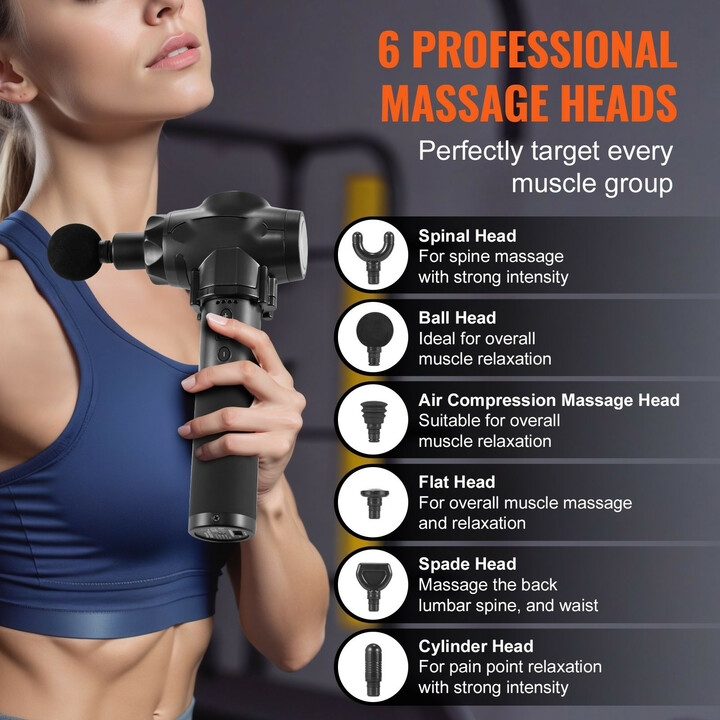 BOOSTER P2 PRO lihashuoltovasara 9 nopeutta 6 hierontapäätä 24V 2500mAh akku urheilijoille