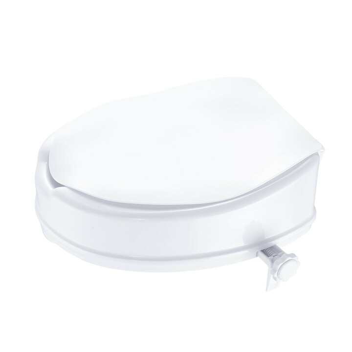 Korotettu wc istuin 100 mm korotus PP muovi 136 kg kantavuus yleismallinen sisältää wc istuinkannen