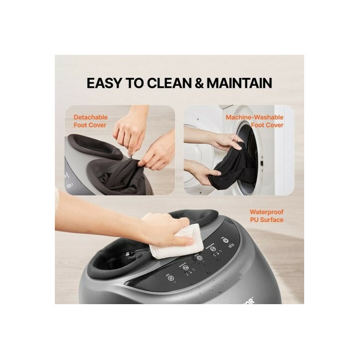 Sähköinen jalkahieroja lämmityksellä, shiatsu-, rullaava ja kompressiohieronta, ajastin, MD-50230A