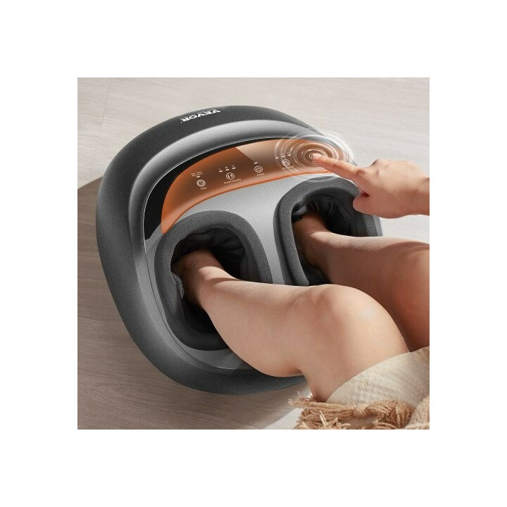 Sähköinen jalkahieroja lämmityksellä, shiatsu-, rullaava ja kompressiohieronta, ajastin, MD-50230A