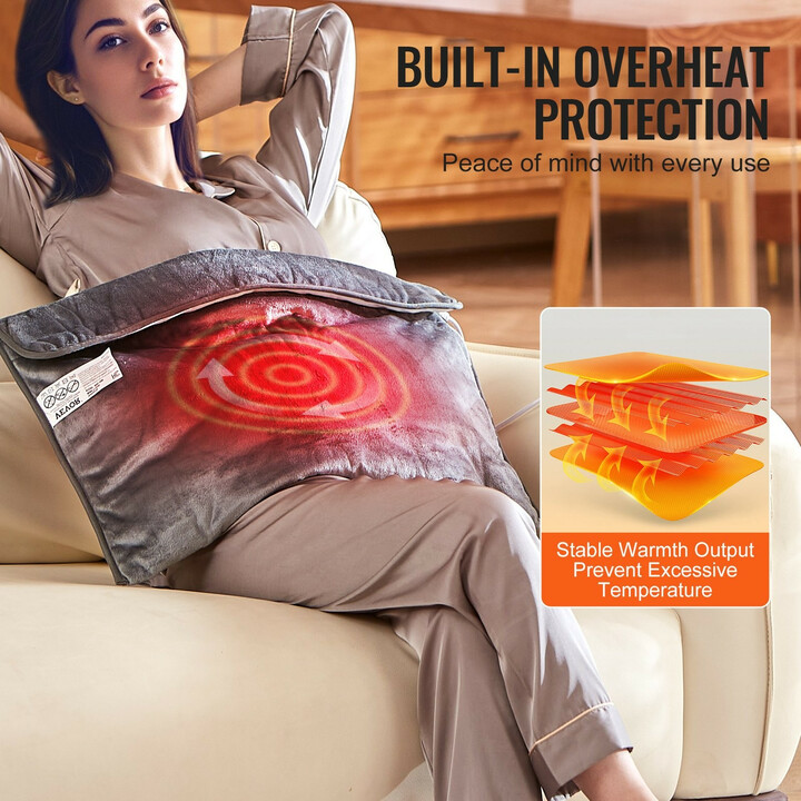 Sähkökäyttöinen jalkalämmitin FT-2220, 6 lämpötasoa, ajastin, ylikuumenemissuoja, flanelli