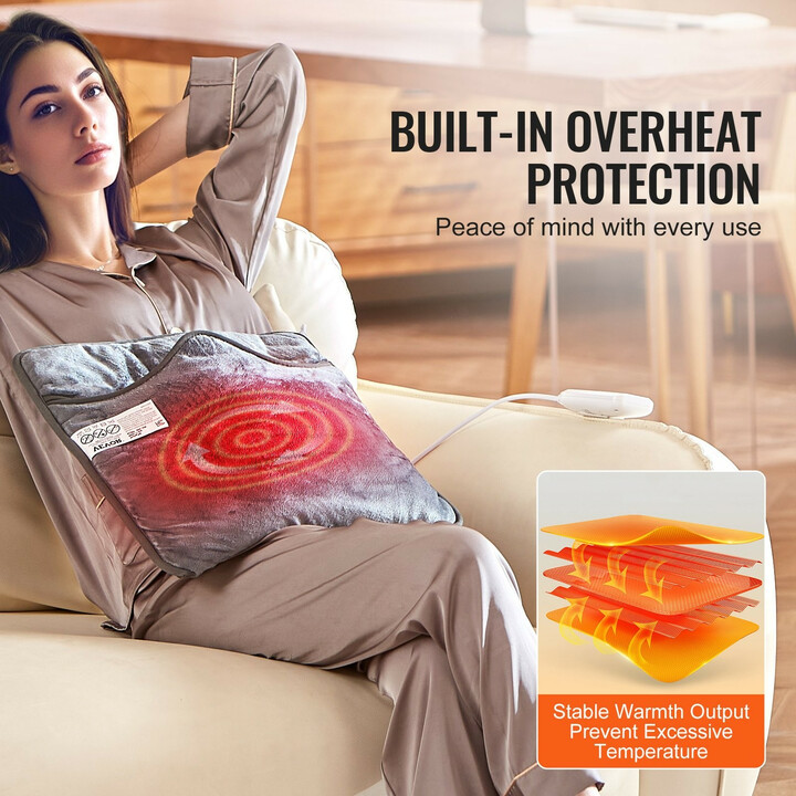 Sähköinen jalkalämmitin FT-1616, kaksipuolinen, 6 lämpötasoa, ajastin 30–120 min, 390 x 380 mm