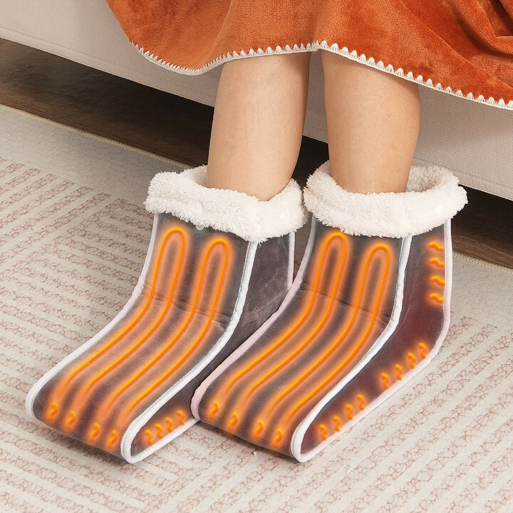 Sähköinen jaettu jalkalämmitin FT-02A, kaksipuolinen flanelli, 6 lämpötasoa, ajastin 2–8 h, pestävä päällinen