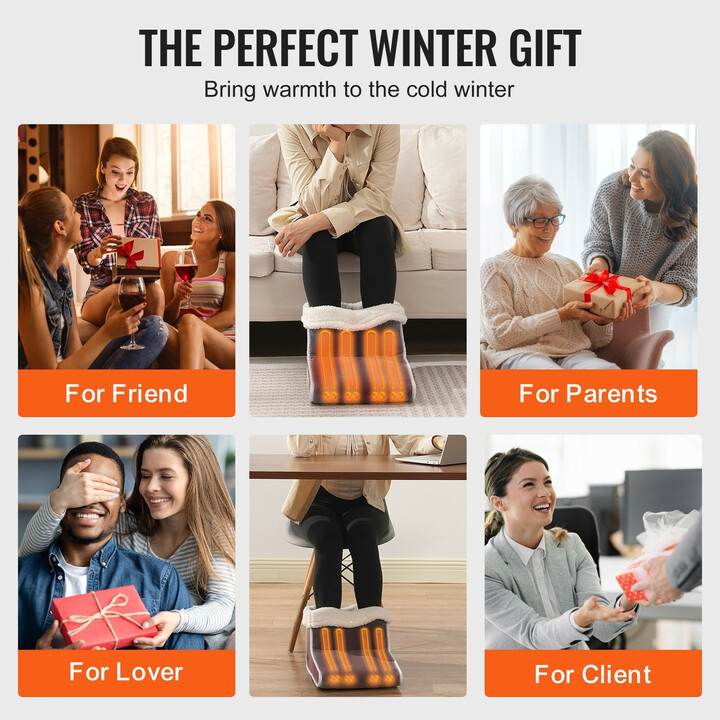 Sähköinen jalkalämmitin FT-01A, kaksipuolinen lämmitys, 6 lämpötilatasoa, ajastin, pestävä pehmeä flanelli