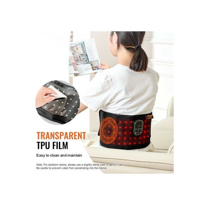 Punavalovyö BRL-1180 660nm+850nm lihasrentoutukseen vyötärölle, selälle, niskalle ja hartioille, musta