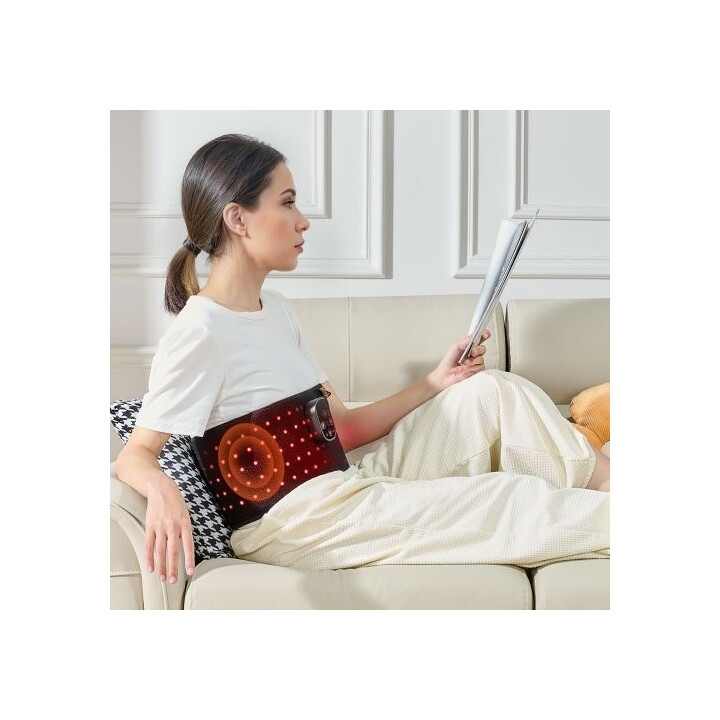 Punavalovyö BRL-1180 660nm+850nm lihasrentoutukseen vyötärölle, selälle, niskalle ja hartioille, musta