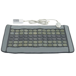 Kaukoinfrapunalämpötyyny keinonahkainen 48 jadekiveä 24 turmaliinikiveä keskikoko selälle