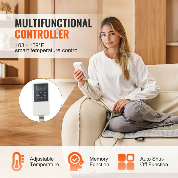 Infrapuna lämpötyyny H11S2 jaden ja turmaliinin kivillä 607 x 400 mm