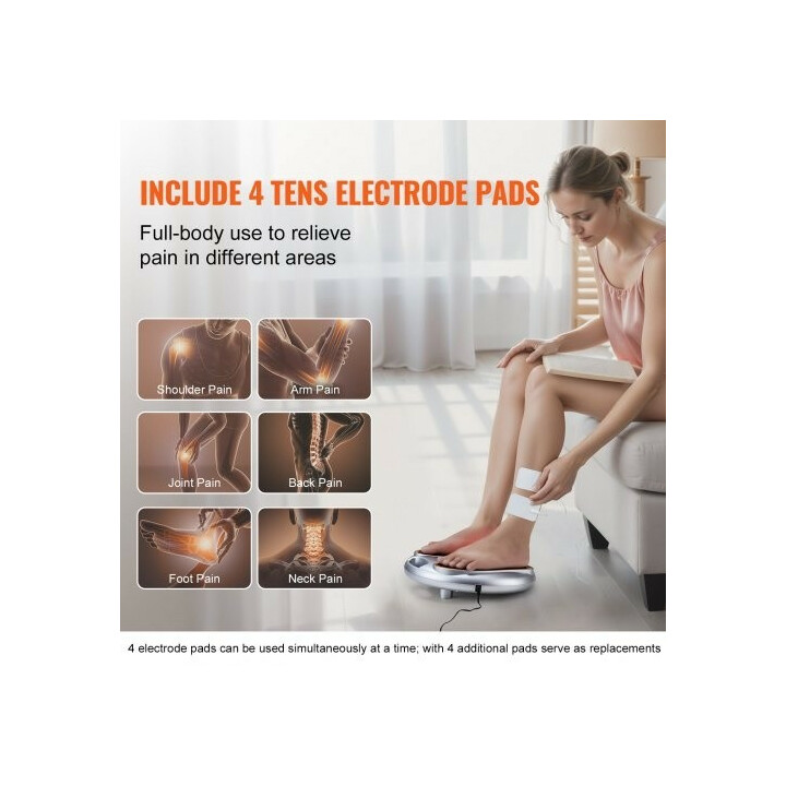 Jalkojen verenkiertoa parantava EMS TENS -jalkastimulaattori AST-300J, 25 ohjelmaa, 99 tasoa, kaukosäädin