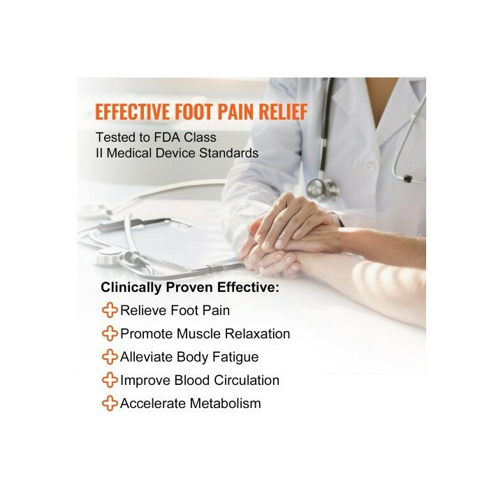 AST-300L jalkojen verenkierron stimulaattori lämpötoiminnolla, EMS- ja TENS-jalkahierontalaite, 25 tilaa, 50 intensiteettiä
