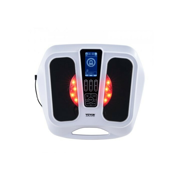 AST-300L jalkojen verenkierron stimulaattori lämpötoiminnolla, EMS- ja TENS-jalkahierontalaite, 25 tilaa, 50 intensiteettiä